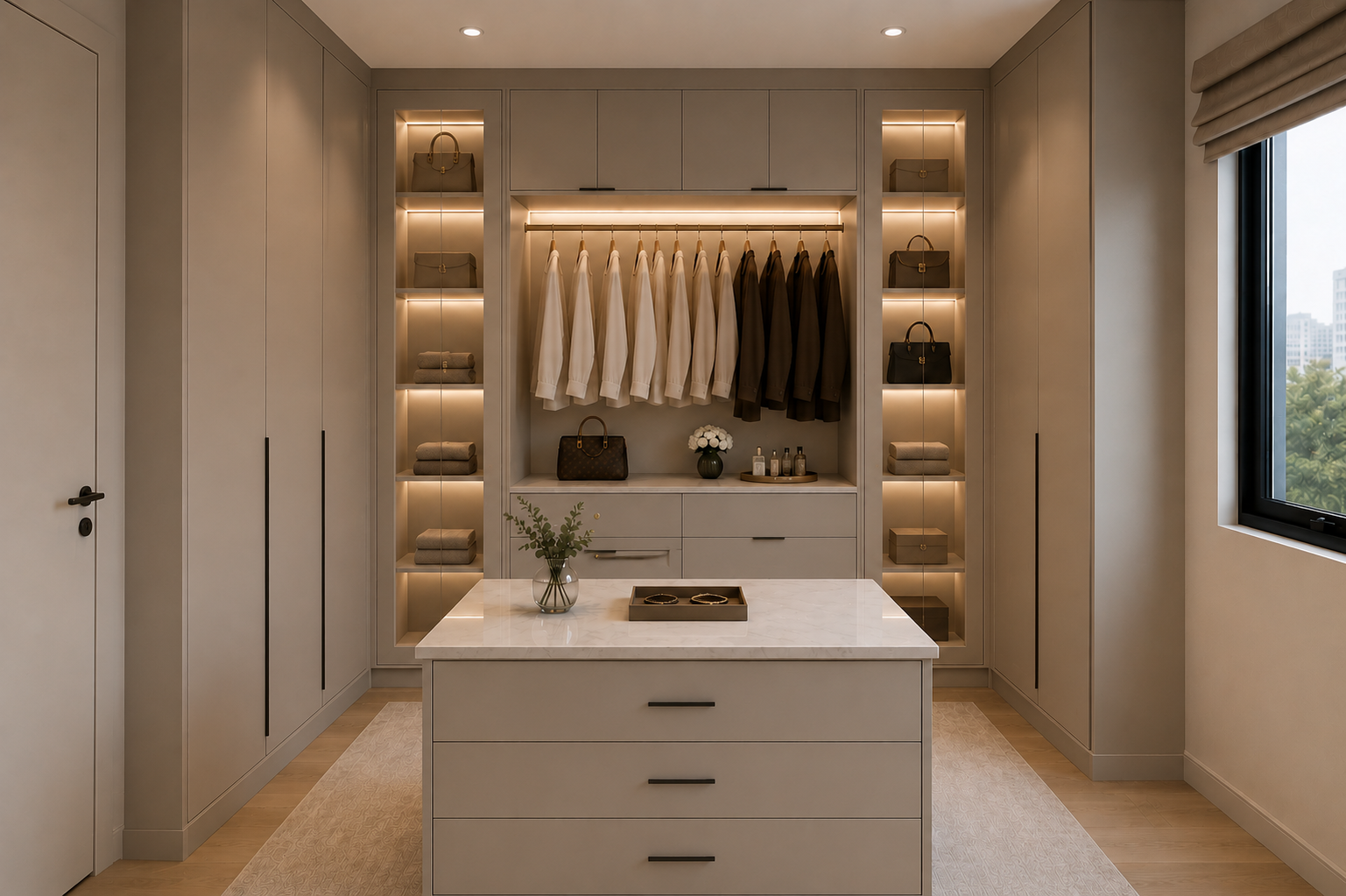 Closet moderno equilibrado